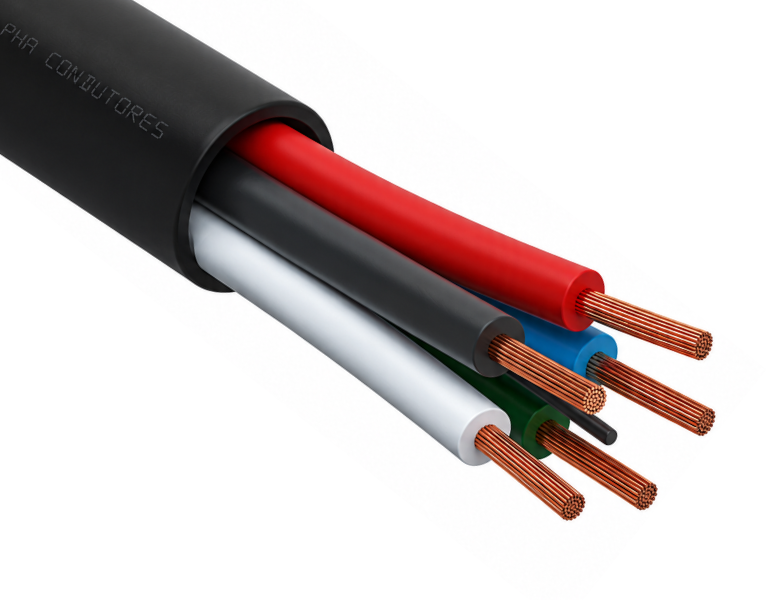 CABO PP - 5 vias 1,0 mm